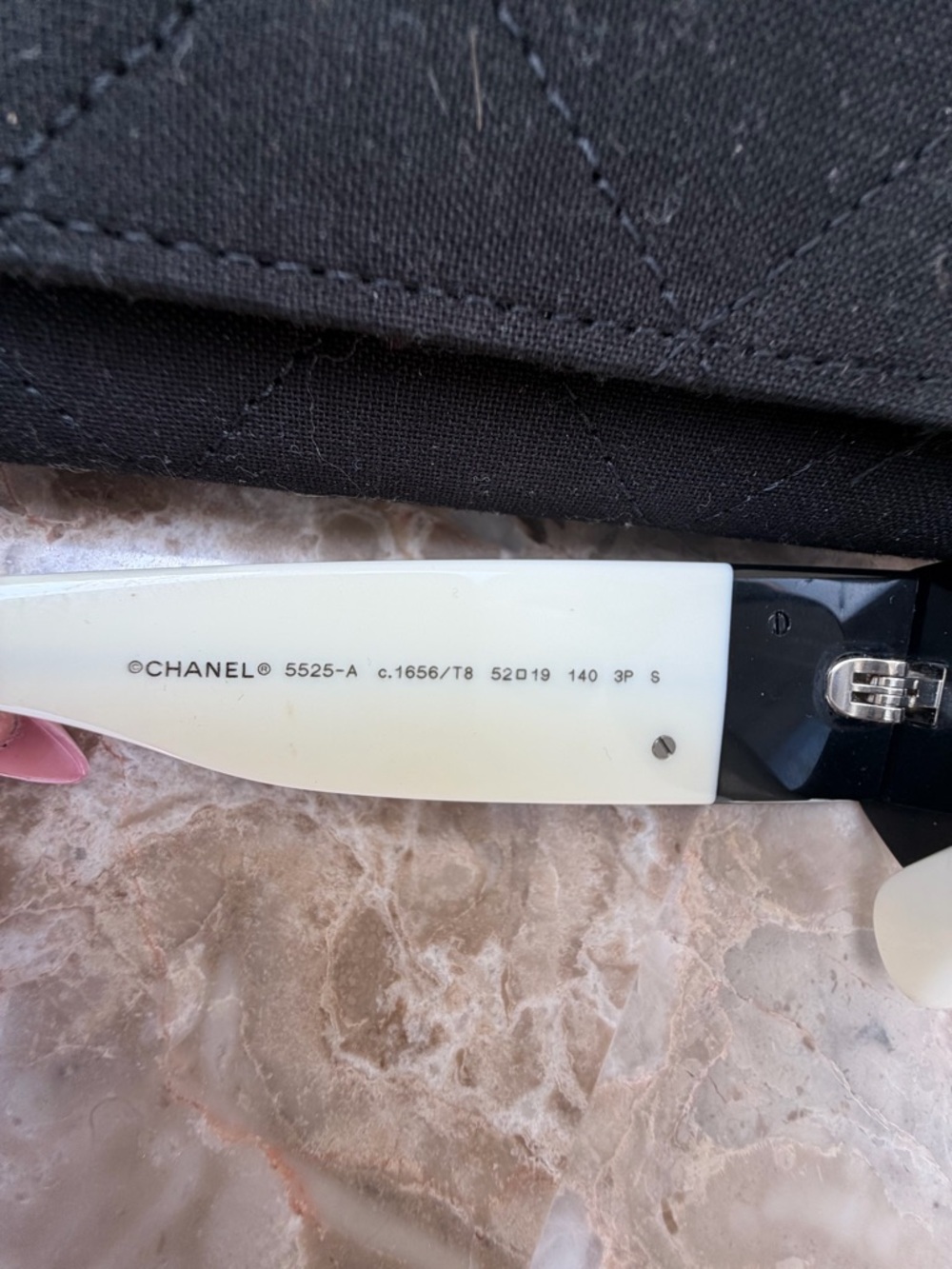 CHANEL Black & White CC Logo Rectangular Sunglasses - Picture 6 of 8